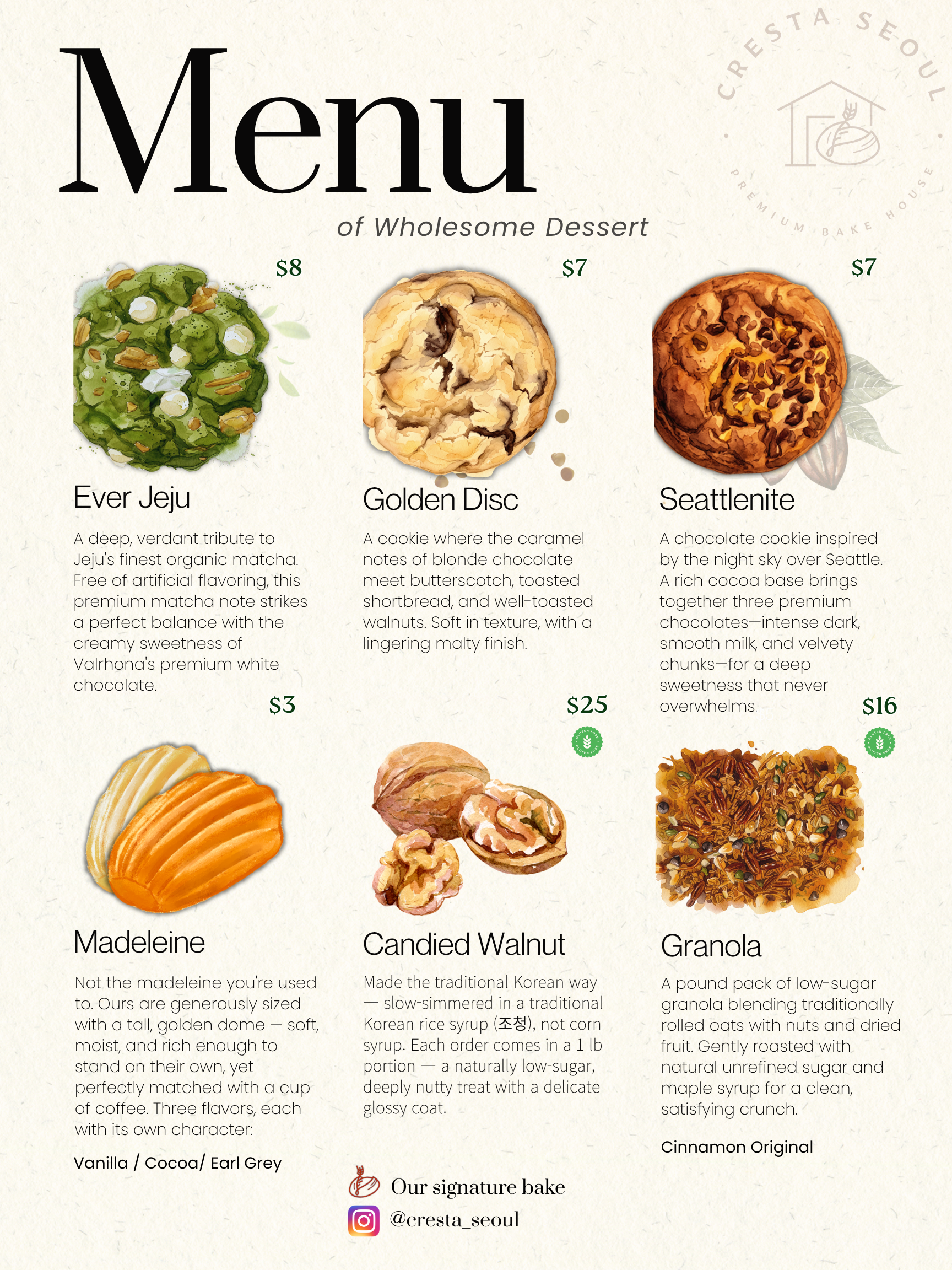 This cycle's dessert lineup